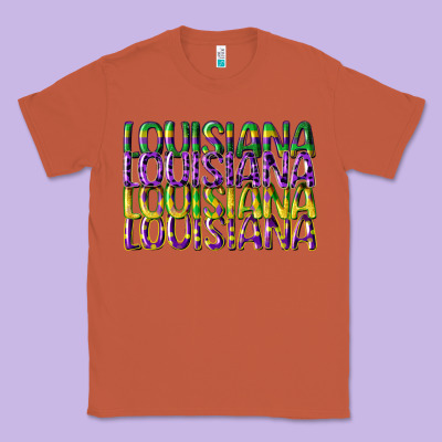 Louisiana Mardi Gras Classic Tee Designed By Cowgirlartshop