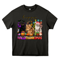 Asphalt happy hallothanksmas cats Heavy Core Tee - texasbilliewilder