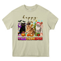 Mossy happy hallothanksmas cats Heavy Core Tee - texasbilliewilder