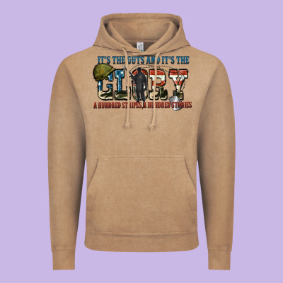 It's The Guts And It's The Glory A Hundred Stripes Vintage Hoodie Designed By Fadigitalartstudio