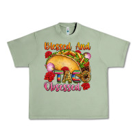 Oil Green Blessed and taco obsessed Mexico Urban Heavy Tee - FaDigitalArtStudio