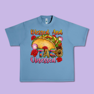 Blessed And Taco Obsessed Mexico Urban Heavy Tee Designed By Fadigitalartstudio