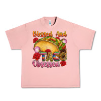 Salmon Blessed and taco obsessed Mexico Urban Heavy Tee - FaDigitalArtStudio