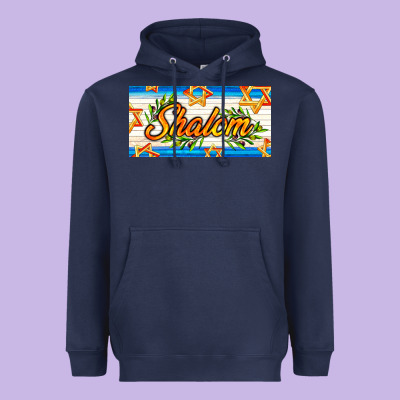 Shalom With Olive Branch Heavyweight Hoodie Designed By Adodesignshop