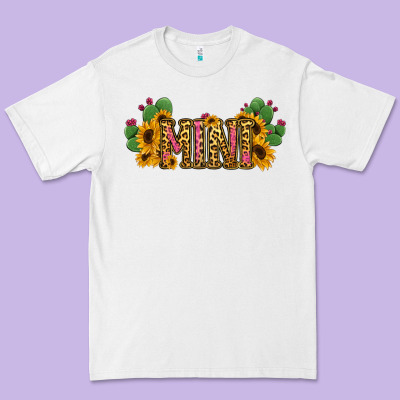Cactus Leopard Sunflower Mama And Mini Set Premium Tee Designed By Jasminsmagicworld