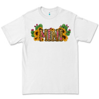White Cactus Leopard Sunflower Mama and Mini Set Premium Tee - Jasminsmagicworld
