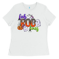 White fab boo lous Ladies Tee - CowGirlArtShop