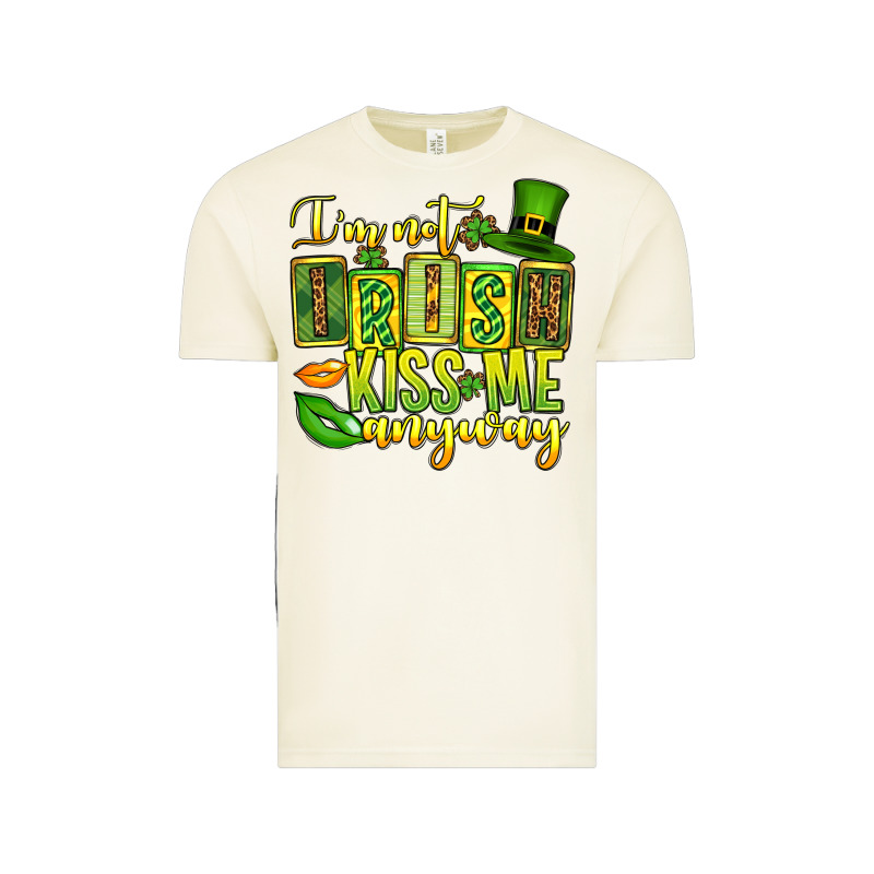 St. Patrick's I Am Not Irish Kiss Me Anyway Vintage Tee by OliviaCreatesArt | Teevron