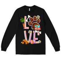Black Tie dye easter love dog paw Long Sleeve Tee - BundleAndBundleShop