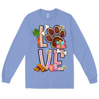 Colony Blue Tie dye easter love dog paw Long Sleeve Tee - BundleAndBundleShop