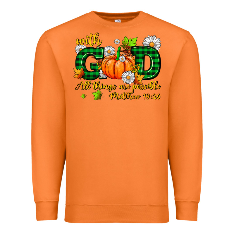 With God All Things Are Possible Premium Sweatshirt by AdoDesignShop | Teevron