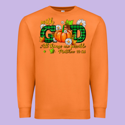 With God All Things Are Possible Premium Sweatshirt Designed By Adodesignshop