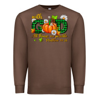 Chestnut with god all things are possible Premium Sweatshirt - AdoDesignShop