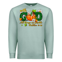 Seafoam with god all things are possible Premium Sweatshirt - AdoDesignShop