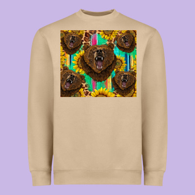 Bear Tumbler Heavyweight Sweatshirt Designed By Barkaloodesign