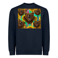 Navy bear tumbler Heavyweight Sweatshirt - BarkalooDesign