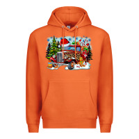 Carrot Christmas truck Premium Hoodie - CowhideDigitalArt