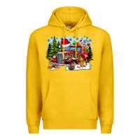 Lemon Christmas truck Premium Hoodie - CowhideDigitalArt