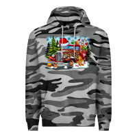 Slate Camo Christmas truck Premium Hoodie - CowhideDigitalArt