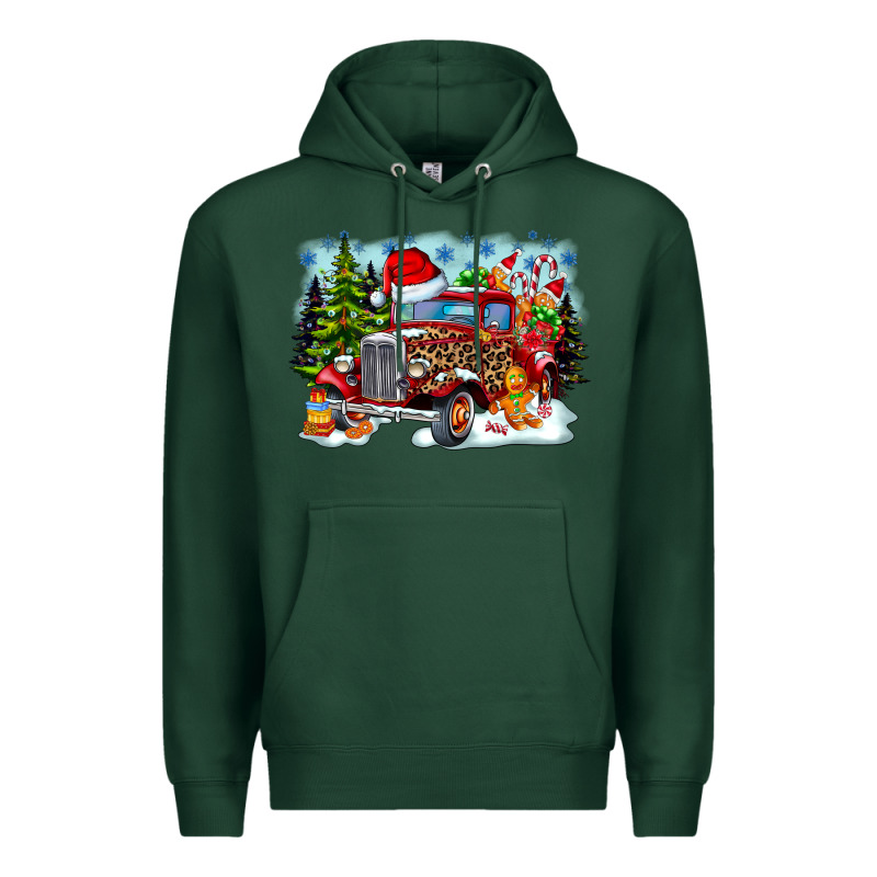 Christmas Truck Premium Hoodie by CowhideDigitalArt | Teevron