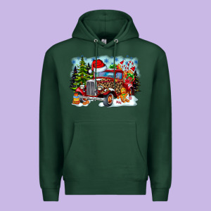 Christmas Truck Premium Hoodie Designed By Cowhidedigitalart