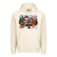 Tofu Christmas truck Premium Hoodie - CowhideDigitalArt