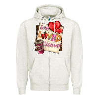 Oatmeal Heather one loved teacher Zipper Hoodie - BarkalooDesign