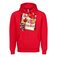 Red one loved teacher Zipper Hoodie - BarkalooDesign