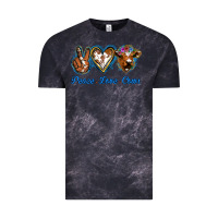 Cloud Black Peace Love Cows Vintage Tee - Jasminsmagicworld