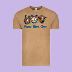 Peace Love Cows Vintage Tee Designed By Jasminsmagicworld