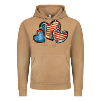 Vintage Camel American flag hearts 4th of july Vintage Hoodie - FaDigitalArtStudio