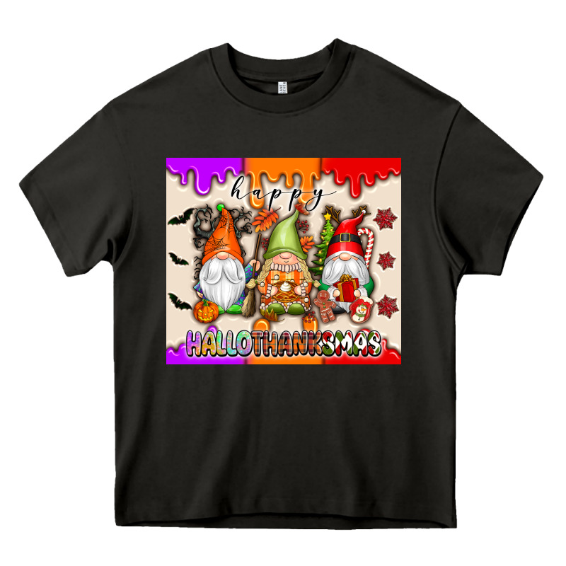 Happy Hallothanksmas Gnomes Heavy Core Tee by texasbilliewilder | Teevron
