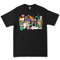Black Cat coffee cups Premium Tee - HowdyJamesFarm