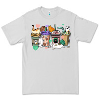 Dove Grey Cat coffee cups Premium Tee - HowdyJamesFarm