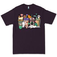 Plum Cat coffee cups Premium Tee - HowdyJamesFarm
