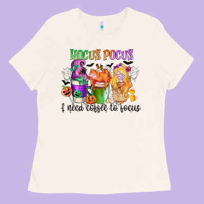 Hocus Pocus I Need Coffee To Focus Ladies Tee Designed By Cowgirlartshop
