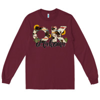 Burgundy oklahoma state cowhide serape cactus Long Sleeve Tee - RanaPortraitStore