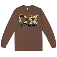 Chestnut oklahoma state cowhide serape cactus Long Sleeve Tee - RanaPortraitStore