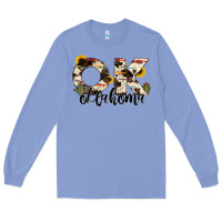 Colony Blue oklahoma state cowhide serape cactus Long Sleeve Tee - RanaPortraitStore