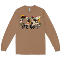 Toasted Coconut oklahoma state cowhide serape cactus Long Sleeve Tee - RanaPortraitStore
