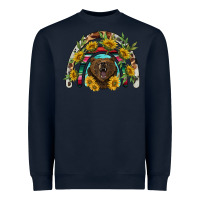 Navy bear rainbow Heavyweight Sweatshirt - BarkalooDesign