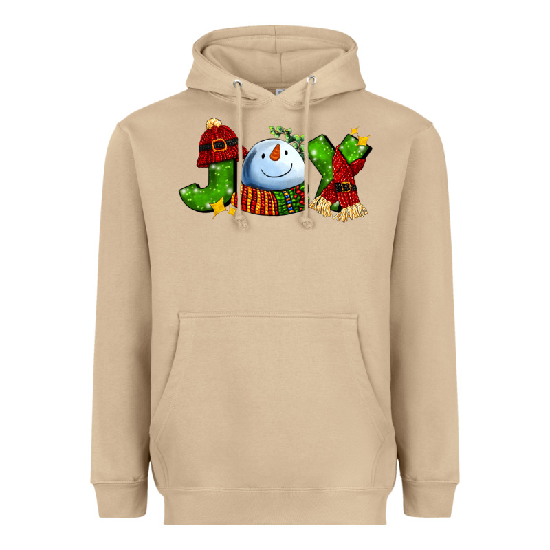 Joy For Christmas With Snowman Heavyweight Hoodie by AdoDesignShop | Teevron