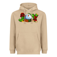 Mushroom joy for christmas with snowman Heavyweight Hoodie - AdoDesignShop
