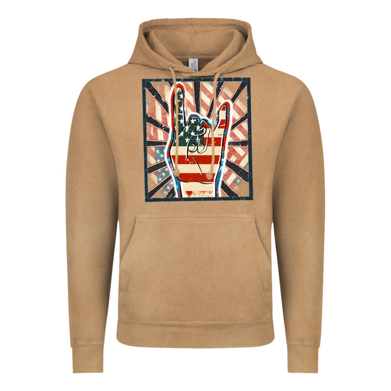 Freedom Rock Hand Vintage Hoodie by FaDigitalArtStudio | Teevron