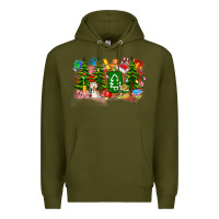 Army Green Christmas teacher Premium Hoodie - CowhideDigitalArt