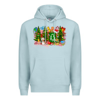 Blue Mist Christmas teacher Premium Hoodie - CowhideDigitalArt