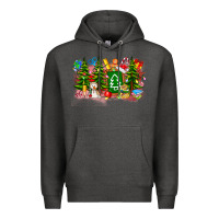 Charcoal Heather Christmas teacher Premium Hoodie - CowhideDigitalArt