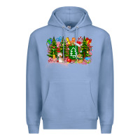 Colony Blue Christmas teacher Premium Hoodie - CowhideDigitalArt