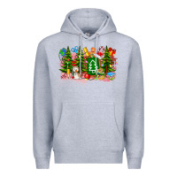 Heather Grey Christmas teacher Premium Hoodie - CowhideDigitalArt