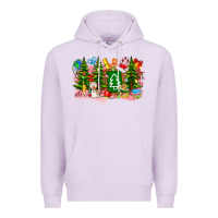 Lilac Christmas teacher Premium Hoodie - CowhideDigitalArt